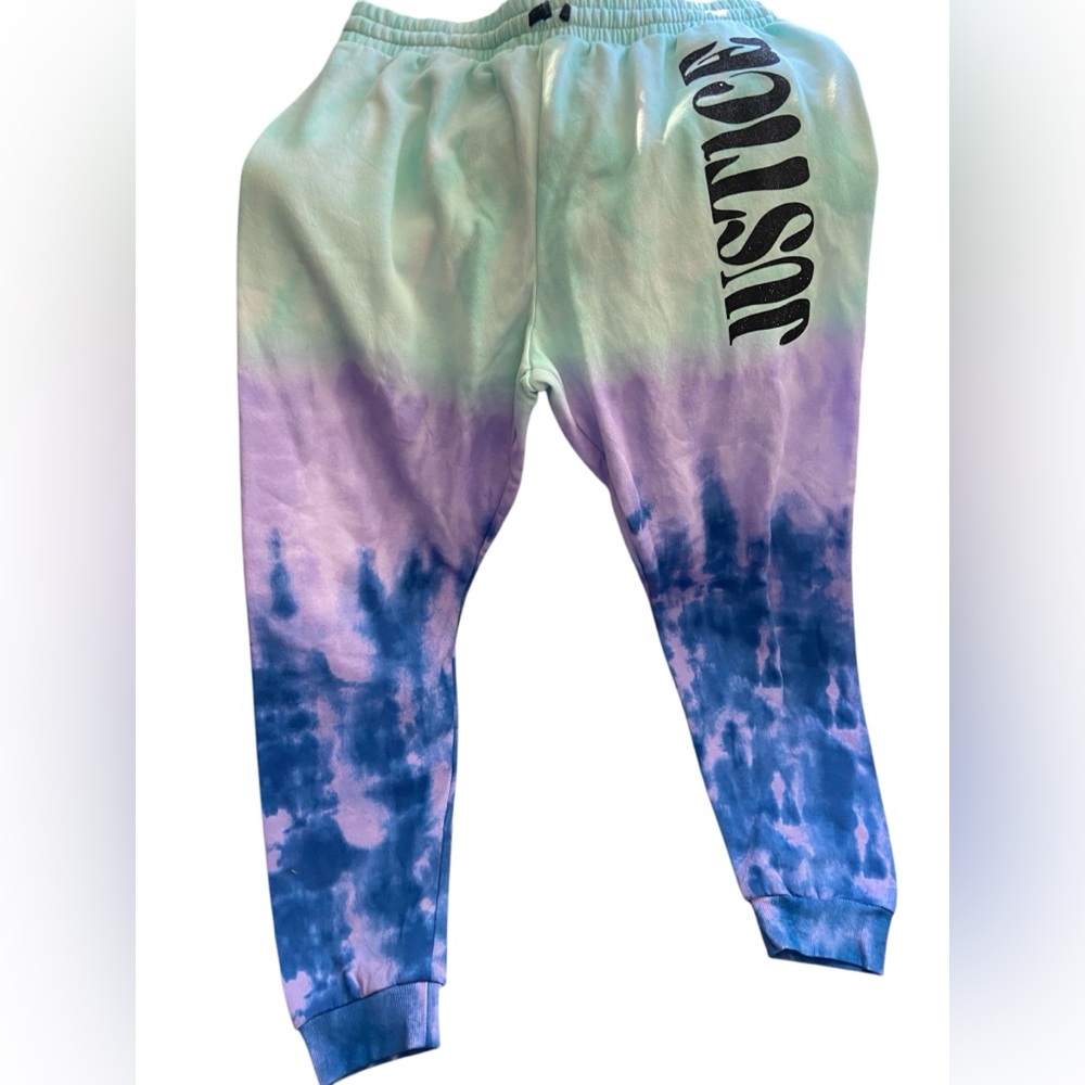 Justice tie dye joggers girls xl plus